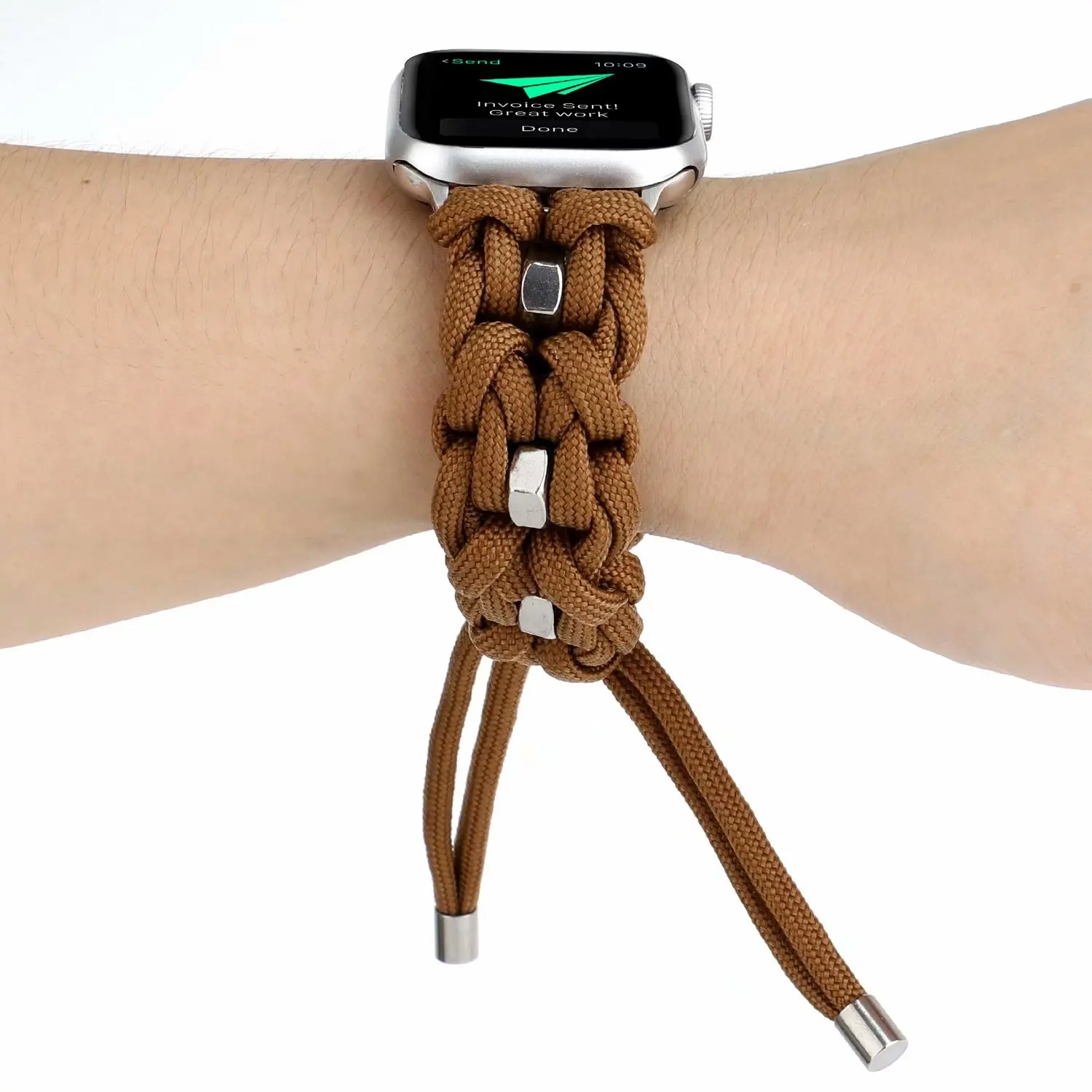 Плетеный выдвижной ремешок для Apple Watch 5, 4, 44 мм, 40 мм, Модный женский ремешок, iWatch 3, 2, 1, 42 мм, 38 мм, аксессуары для часов