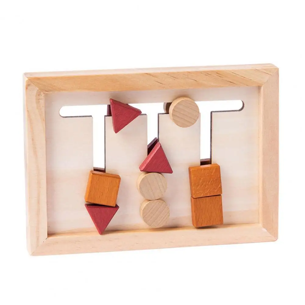 Wooden Round Square Triangle Shape Matching Kids Cognitive Training Board Game | Игрушки и хобби