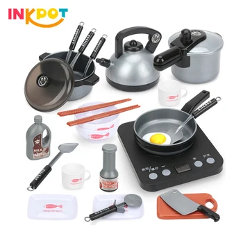 

Mini Kitchen Toys Set for Children Pretend Play Cooking Play Simulation Food Cookware Pot Pan House Toy Gift for Girl Boy Kids