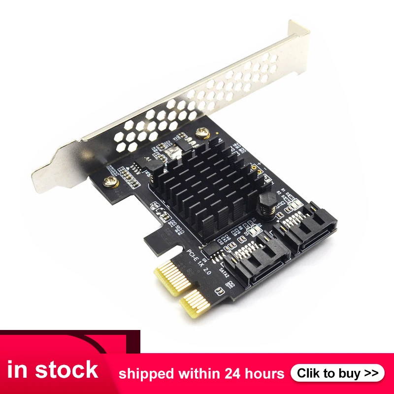 Адаптер SATA PCI E с 2 портами 3 0 на PCIe X1 X16 карта расширения III PCI-E Express преобразователь