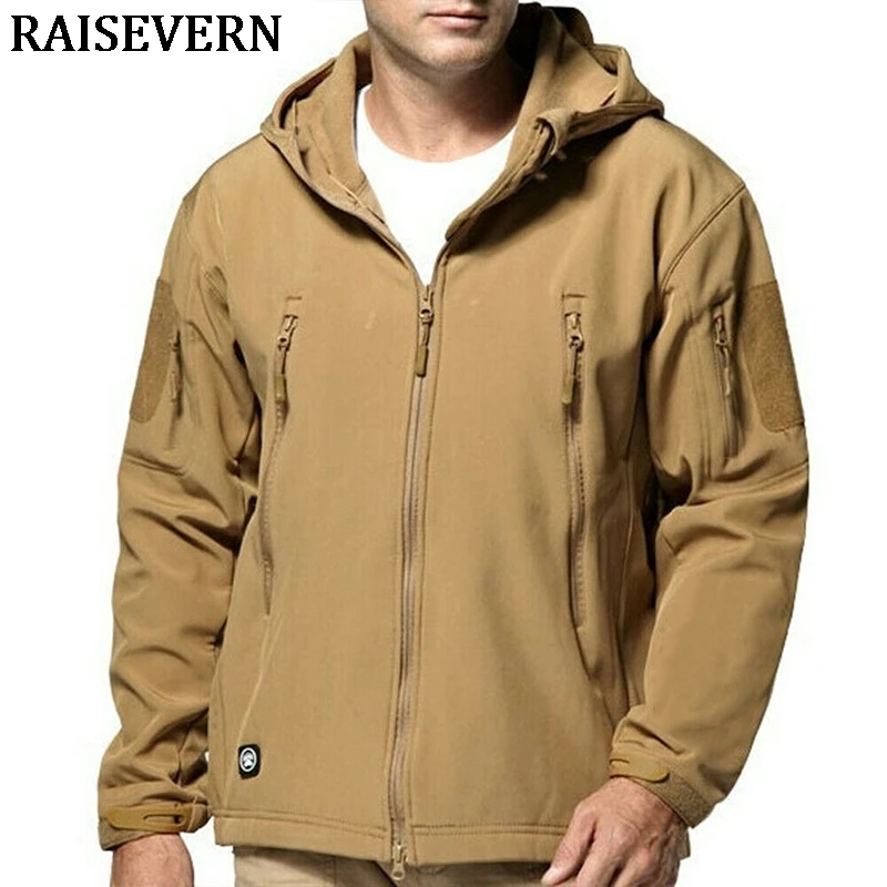 Najtaniej Wodoodporna wspinaczka kurtka mężczyźni płaszcz kurtki z miękkiej skorupy na co dzień zimowe ciepłe kurtki Plus rozmiar