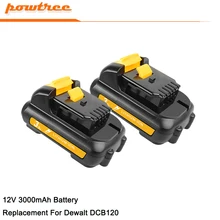 

Powtree 3500mAh for DEWALT DCB120 DCB127 DCB121 12V DCB120 DCB127 DCB121 DCB100 DCB101 DCB119 Li-ion Power Tools Battery