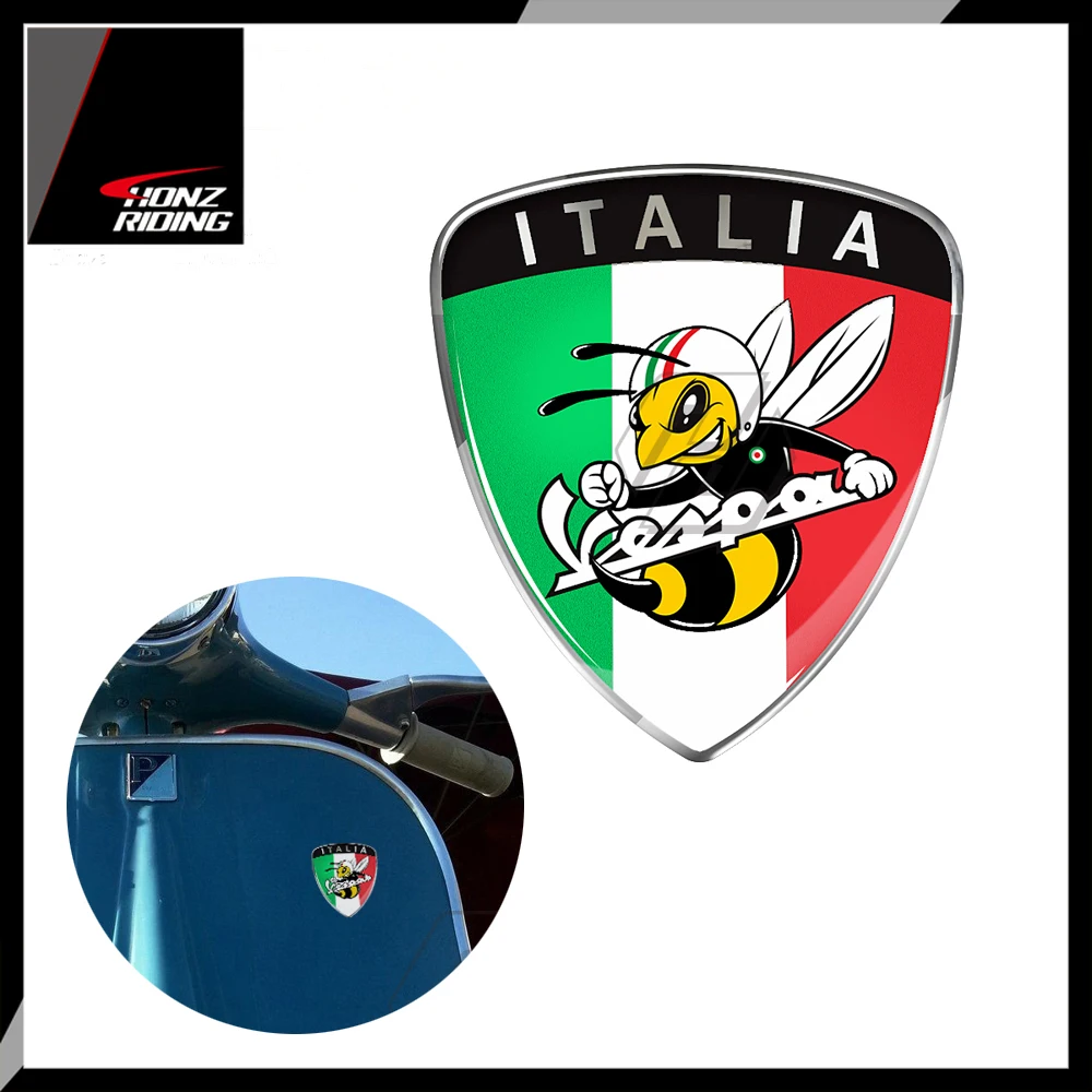 

For PIAGGIO Vespa GTS SPRINT PRIMAVERA LXV LX S GTV 125 250 300 Touring Ie Super Sport 3D Motorcycle Italy Flag Stickers