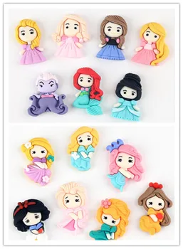 

wholesale ! Kawaii Flat Back Resin Flatbacks Cartoon Mini Princess Resin Cabochons DIY Hair Bow Phone Decoration Scrapbooking
