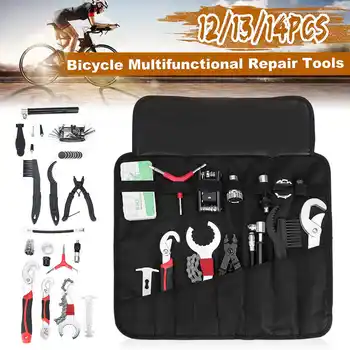 

Road Mountain Bike Multifunction Bike Bicycle Repair Tools Emergency Bag Repair Tire Hexagon Wrench Service Tyre Glue Patch Pump