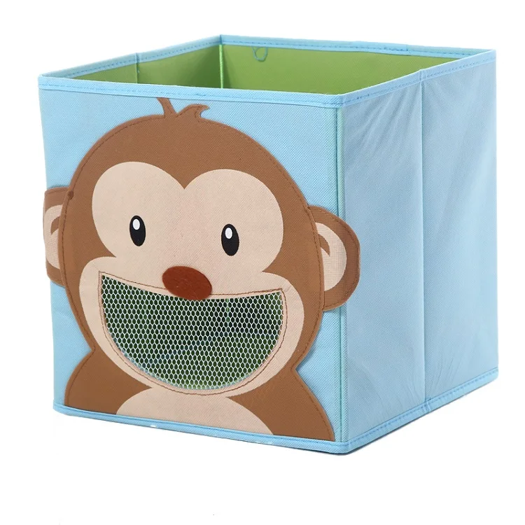3 New cartoon Non-woven fabric Folding Embroider Large Storage Box for kid Toys Storage organizer clothes Cosmetics storage bins - Цвет: 3