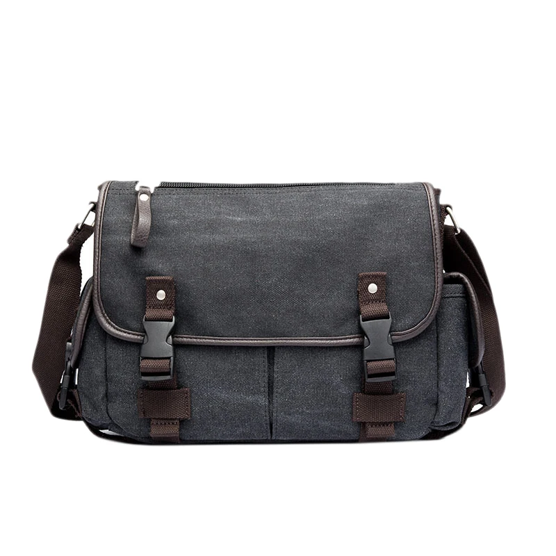 

Vintage Men's Shoulder Bag Travel Crossbody Bags Casual Canvas Messenger Bag Multi-Function Laptop Handbag School Tote