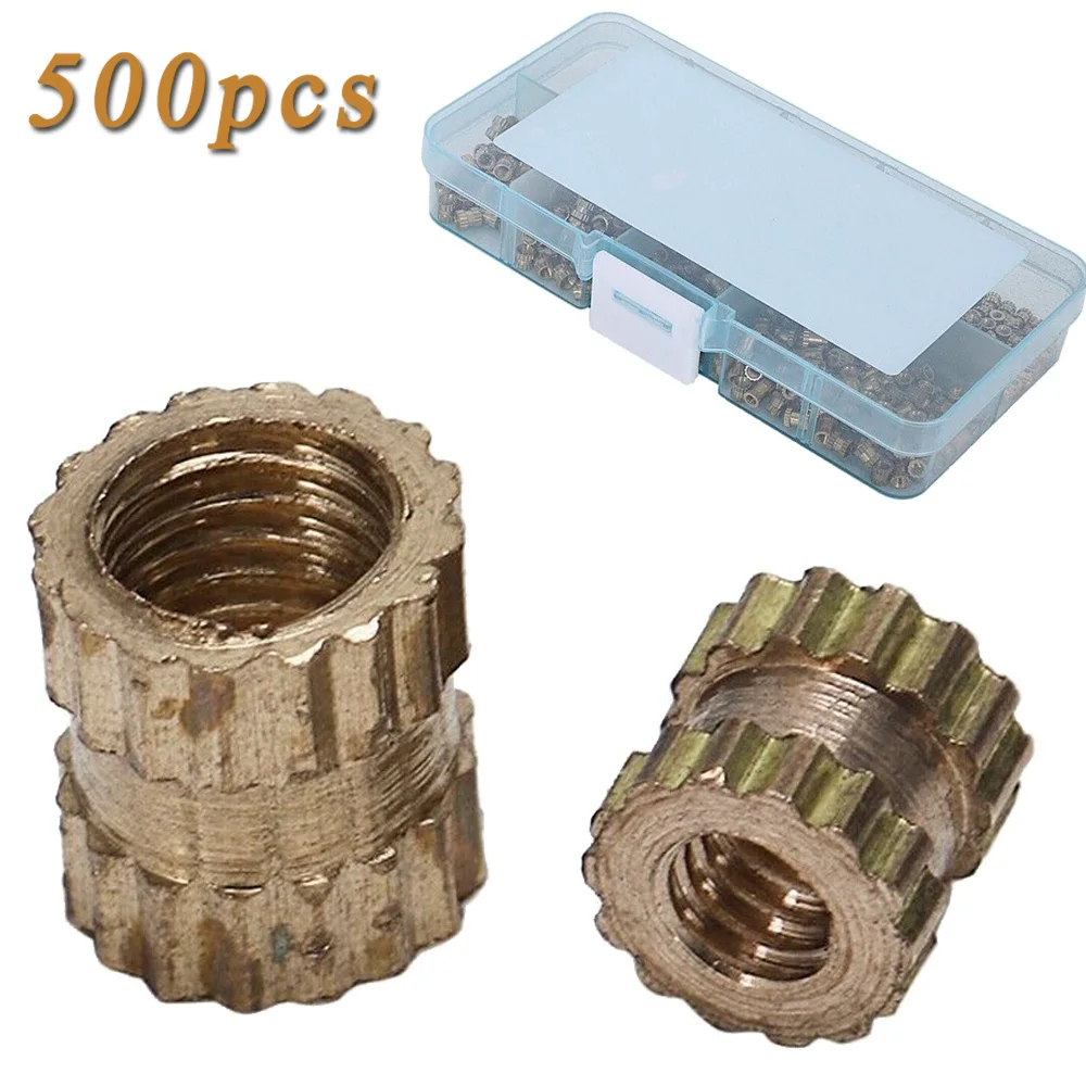 M2 M3 твердая латунь литья под давлением накатанная резьба вставки гайки глухое