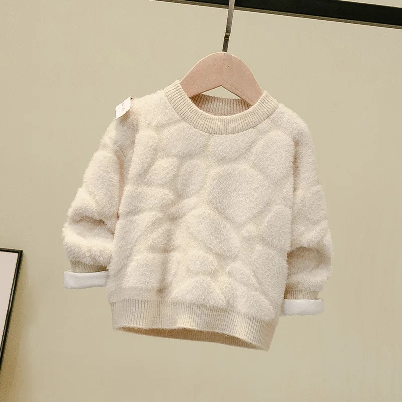 

Childrenswear Western Style Sweater 2019 New Style Children Pullover BOY'S Crew Neck Boy Autumn Clothing Spring And Autumn White