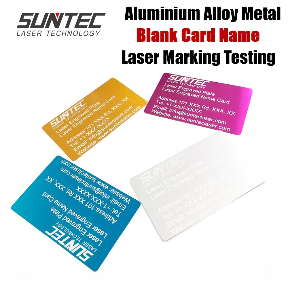 

Suntec Laser Business Blank Name Cards Aluminium Alloy Metal Sheet for Engraved Marking Machine Laser Testing 50 / 100 pcs/lot