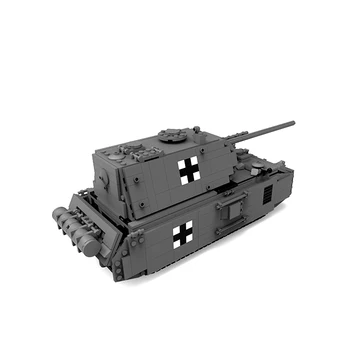 

1121Pcs MOC DIY Small Particle Building Block Military Tank Model Rat Super Heavy Tank Bricks For Children Kids Toys - Dark Grey