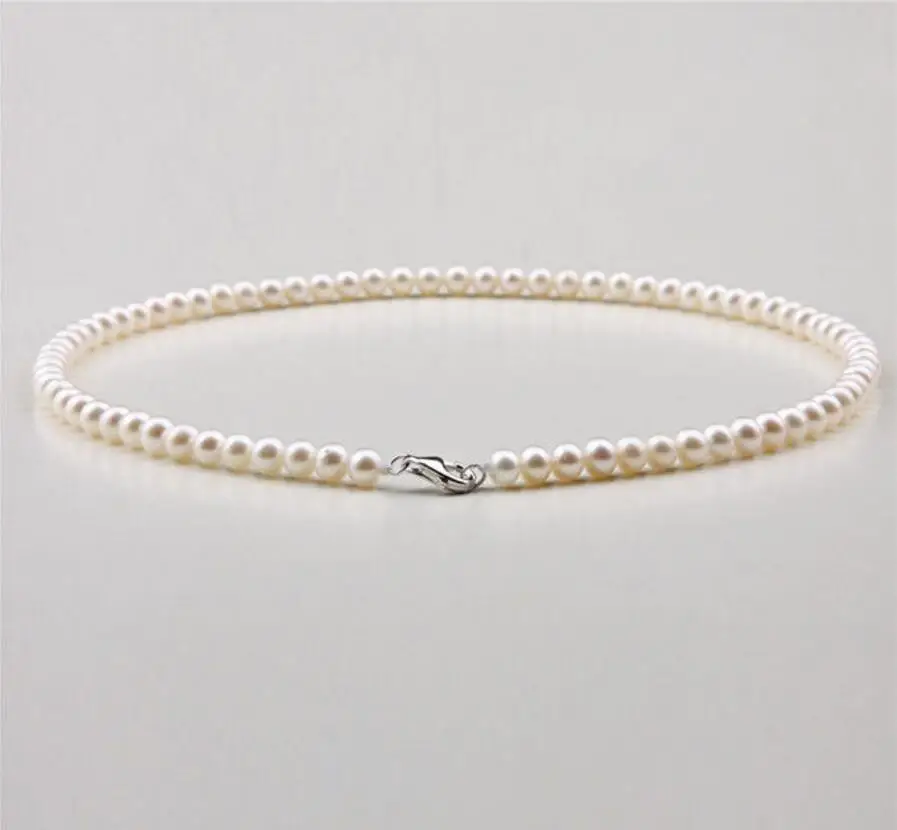Free shipping 18&quot AAA 6-5 MM SOUTH SEA NATURAL White PEARL NECKLACE 925silver GOLD CLASP | Украшения и аксессуары