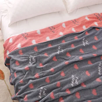 

4 Layers Cotton Towel Throw Blanket for Adults Teens Soft Thermal Blankets for Spring Summer Air-conditioning Bedding Sheet