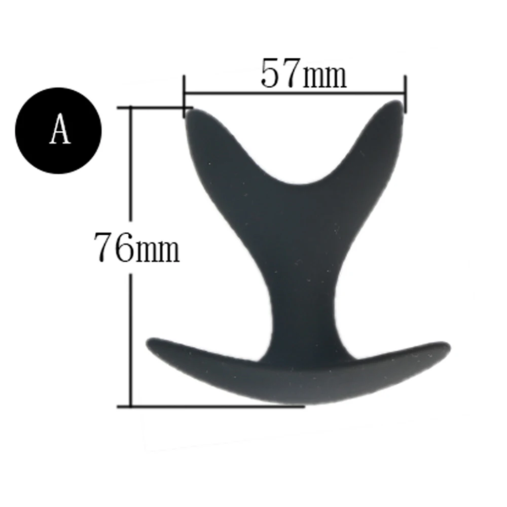 XL Sup Large Anal Flow Dilator Silicone Anal Speculum Unisex Opening Hollow Butt Plug Adult Sex Toys Prost_voghion.com