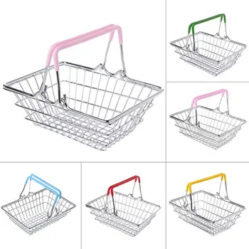 

Mini Supermarket Shopping Hand Basket Kids Toy Pretend Play Home Decor