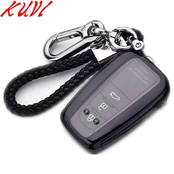 

Soft TPU Car Key Case Fob Keychain Cover For Toyota Camry Corolla C-HR CHR Prado 2018 Key Protection Car Styling