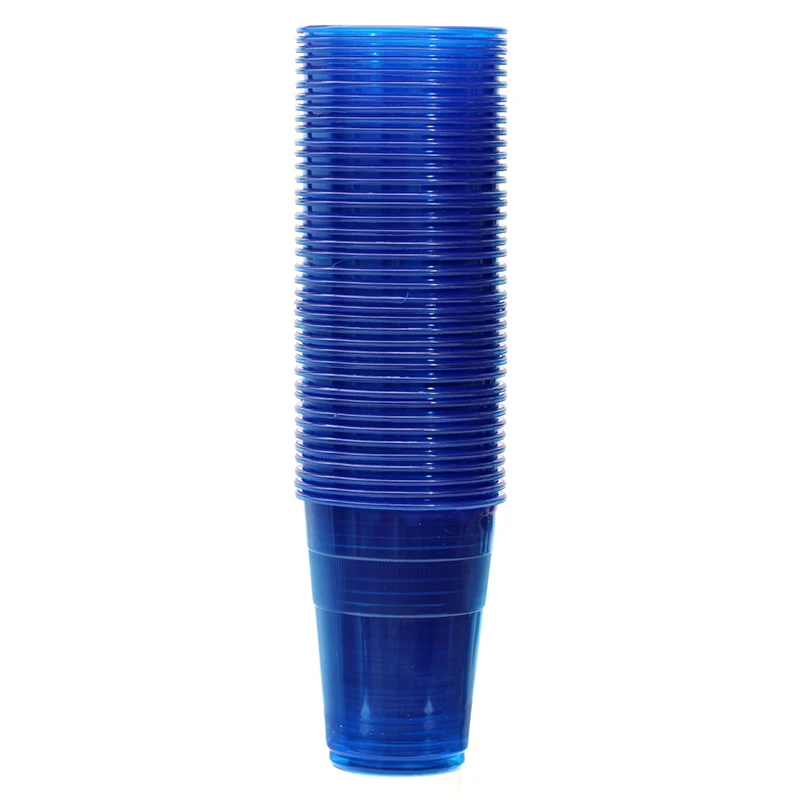 

40 Pieces x Party Wedding Supplies, 9oz/250ml Blue Famous Service Impact Plastic Cup