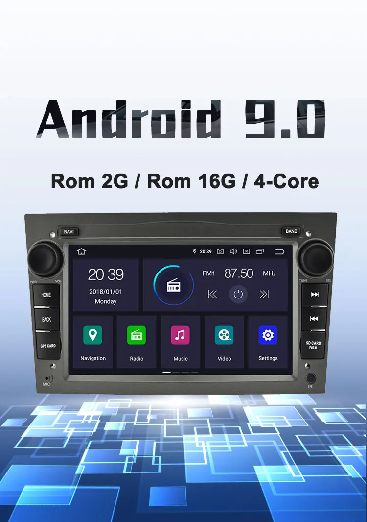 Bonroad 2DIN PX30 автомобильный Радио gps навигация Android 9,0 Автомобильный мультимедийный плеер для Opel Astra Vectra Antara Zafira Corsa(без dvd