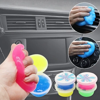 

Clean Sticky Glue Car Keyboard Clean Pad Powder Cleaner Soft Crystal Magic Slime Wiper Gel Dust Remover Household Cleaning Tool