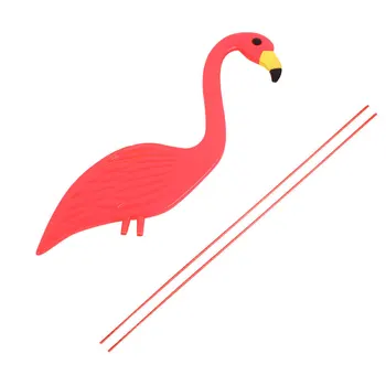 

SOLEDI Plastic Beautiful Flamingo Figurines Yard Garden Ornaments Wedding Lifelike Flamingo Ornament Artificial Lawn Decorate