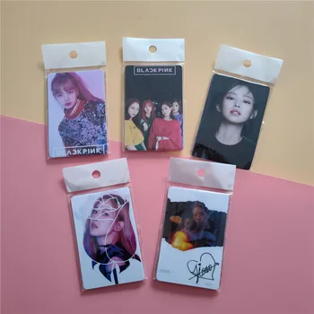 

5pcs/set Kpop BLACKPINK Card Stickers for fans collection Gift JENNIE JISOO ROSE LISA Member Lomo card stickers Kpop blackpink