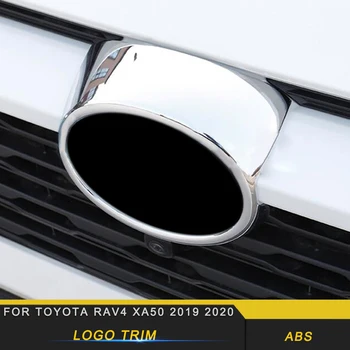 

For Toyota Rav4 Rav 4 XA50 2019 2020 Car Logo Frame Circle Trim Emblem Decors Cover Front Sticker Exterior Accessories