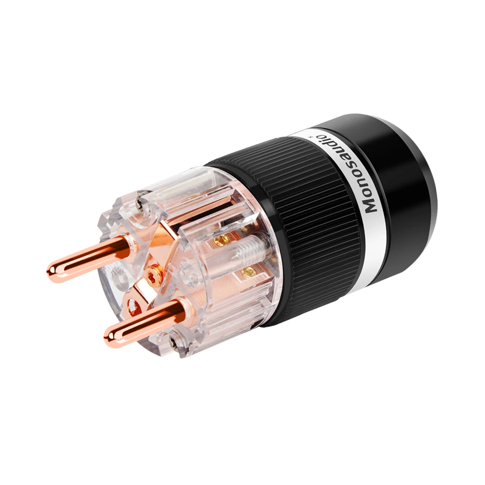 Monosaudio E101/F101 прозрачный 99.998% чистый медь EUR Schuko Hifi аудио кабель питания штепсельная