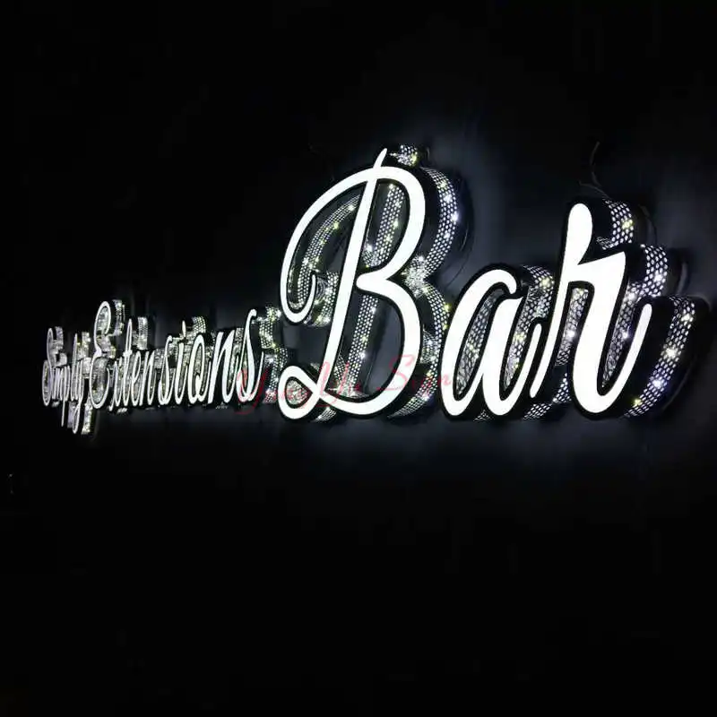 US $944.00 Outdoor Beauty Shop Led Advertising Sign Perforated Illuminated Channel Letter For Shop