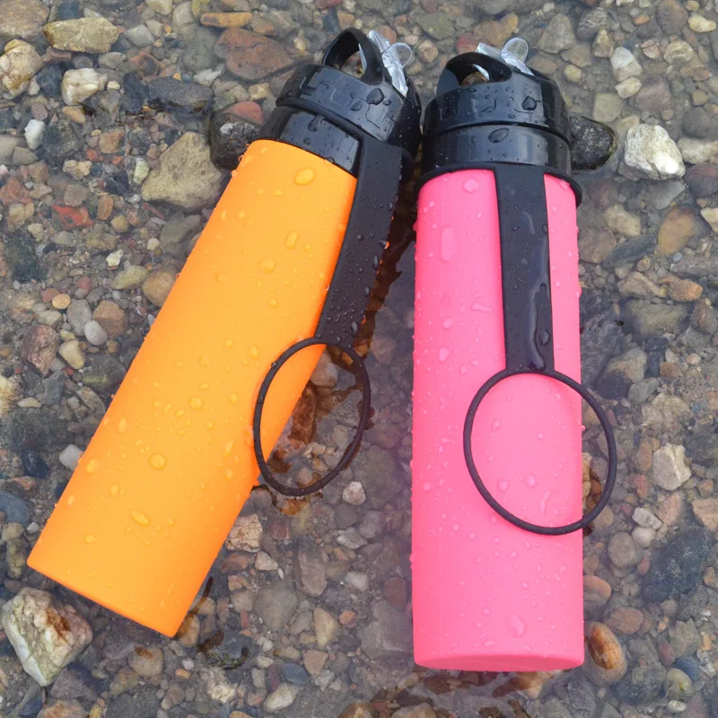 

Creative Silicone Folding Kettle Riding Water Bottle for Cycling Outdoor Sports Kettle Color Large Capacity Glass