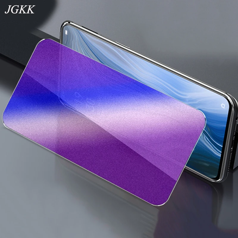 

Matte Blue Tempered Glass for OPPO Reno Z 10X Zoom Blue Light Frosted Screen Protector for OPPO Reno Z 10XZoom Protective Film