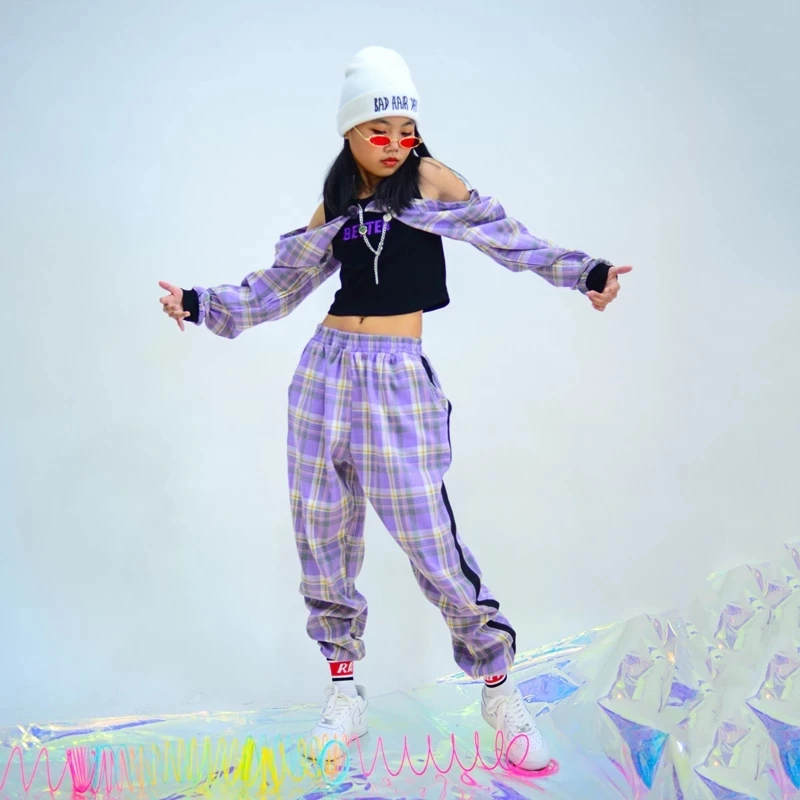 2020-Jazz-Dance-Costumes-Purple-Plaid-Hiphop-Suit-Girls-Jazz-Street-Dance-Clothing-Children-Hip-Hop.jpg_Q90.jpg_.webp