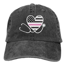 Бейсбольная кепка из окрашенной пряжи для мужчин и женщин, бейсболка для медсестры, Stethoscop-1, папы