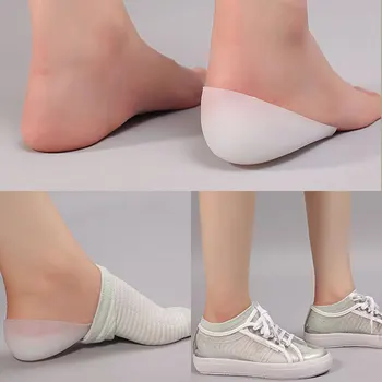 

New Silicone Gel Increase Thickness Insoles Back Pad Heel Cup for Invisible Heightening feet cushion pads