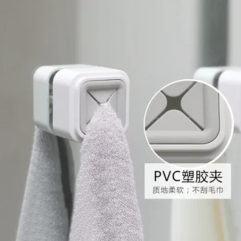 

YEZI 1PCS Towel Holder Sucker Wall Window Bathroom Tool Convenient Kitchen Storage Hooks Washing Cloth Hanger Rack New