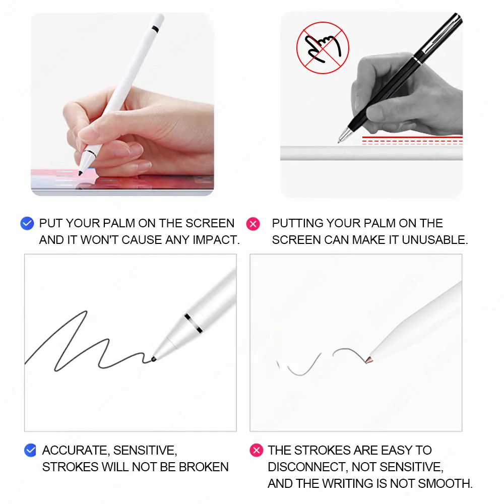 Günstige Für iPad Bleistift Stylus Für iPad Pro 11 12,9 10,2 2019 9,7 2018 Air 3 mini 5 Palm Ablehnung Zeichnung touch Stift Für Apple Bleistift
