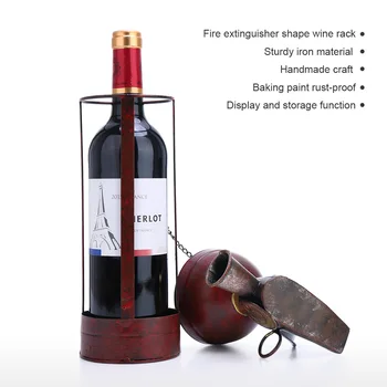 

New Red Wine Rack Tabletop Creative Wine Rack Sturdy Iron Material Handmade Craft Display and Storage Rack Home Decor