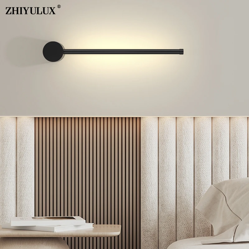 LED Wall Lights Living Study Room Bedroom Bedside Corridor Aisle Parlor Hall Lamps Indoor Lighting Simple Black White New Modern