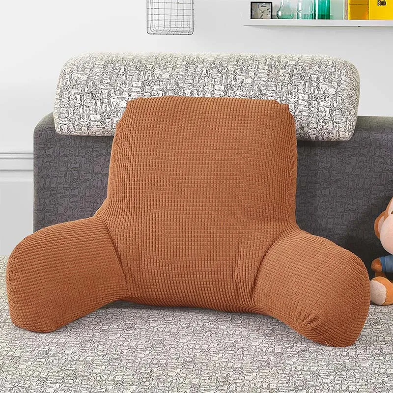 polar fleece coffee Подушка для поддержки спины кресла с подлокотниками, ткань для поясницы, подушка для отдыха, подушка для спинки, поясная подушка для сиденья - Цвет: polar fleece coffee