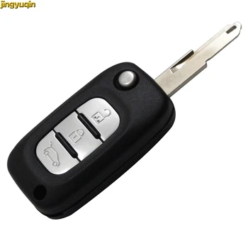 

jingyuqin 3 Buttons Flip Remote Key Shell Fob Case Cover for Renault Clio Vivaro Master Traffic Kangoo Megane laguna Styling