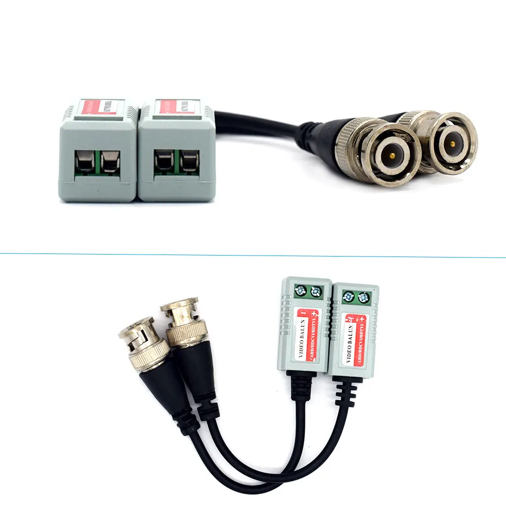 4K HD 2pcs oaxial Video Balun cctv cable camera Passive Transmission Twisted Pair Transmitter AHD CVI TVI Video Signal