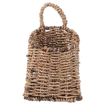 

1PC Flower Pot Plant Pot Macetas Straw Flower Basket Woven Handbag Flower Arrangement Basket For Store Home Office Party
