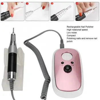 

Portable Electric Nail Drill Machine Rechargeable Nail Polishing Machine Strong Polisher Nail Art Manicure Machine for Salon