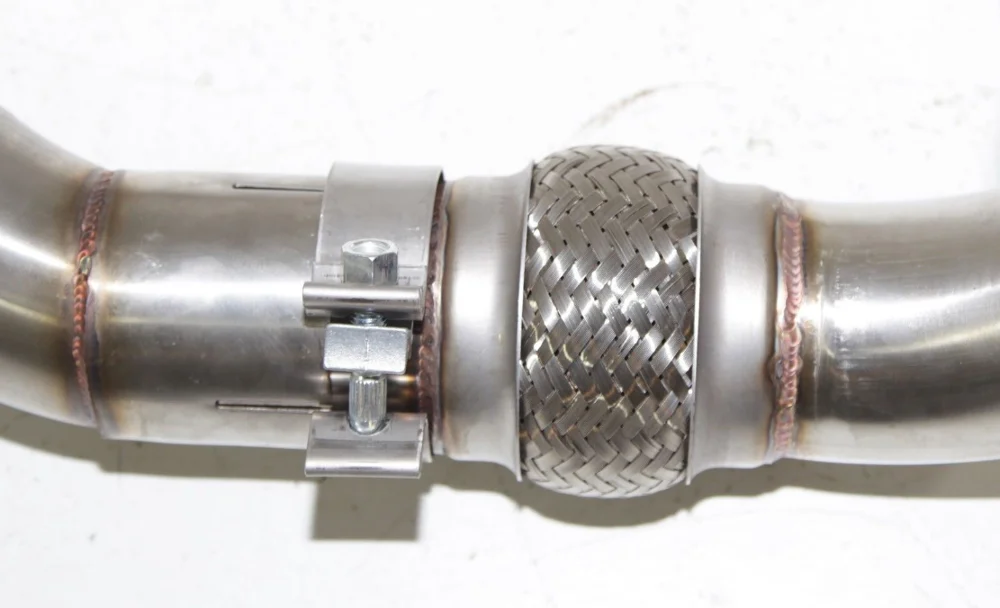 " Нержавеющая сталь турбо болт на нисходящей трубе комплект для 2012- V* W Golf 2,0 T MK7