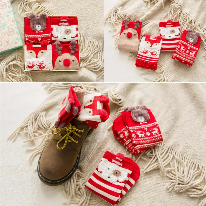 

Kids Baby Christmas Warm Slipper Socks Funny Stocking Filler Boys Girls Gift
