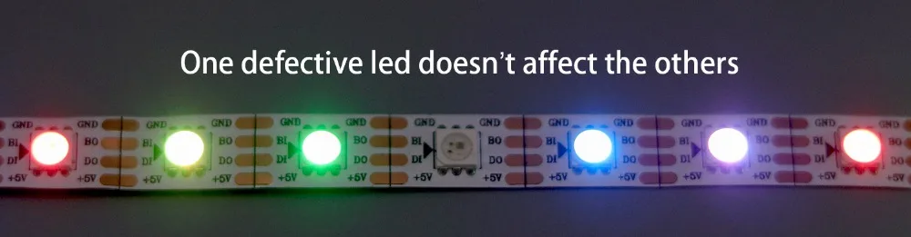 led dual data line WS2813 full color strip flexible 5050RGB 60leds 60chips/m program on PC software data backup DC5V WS2813 tape