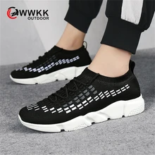 WWKK осень Для мужчин прогулочная обувь вразлёт, плетение носки кроссовки уличные кроссовки Для мужчин на шнуровке; дышащая мягкая Для мужчин Спортивная обувь