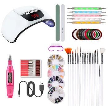

Nail Dryer Lamp USB Charging Nail Pen Nail Drill Handpiece Nail Painting Brushes Nail Dotting Tool Nail Decorations Manicure kit