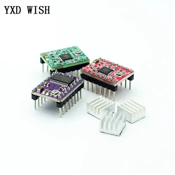 

DRV8825 A4988 Stepper Motor Driver With Heat sink Carrier Reprap RAMPS 1.4 1.5 1.6 MKS GEN V1.4 board 3D Printer Parts StepStick