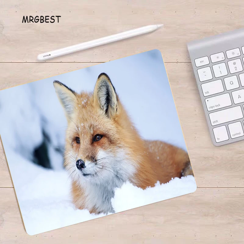 MRGBEST маленький коврик для мыши милые животные лиса коврики природа Прямоугольный