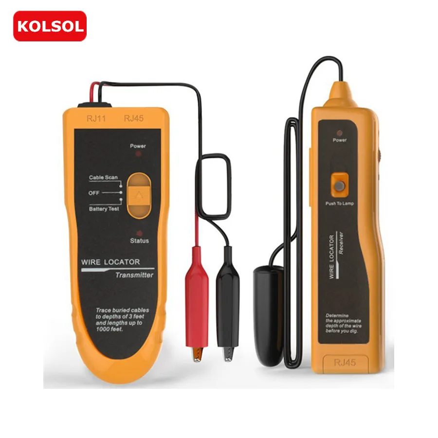 KOLSOL NF-820 High /& Low Voltage Wire Tracker RJ45 RJ11 BNC Cable Tester Underground Cable Finder Anti-Interference Wire Tracker